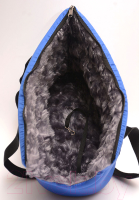 Переноска для животных Happy Friends №2 stm 236 (синий с мехом)