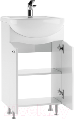 Тумба под умывальник Айсберг Уют 50 Волна без ящика