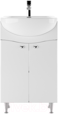 Тумба под умывальник Айсберг Уют 55 Волна без ящика - фото