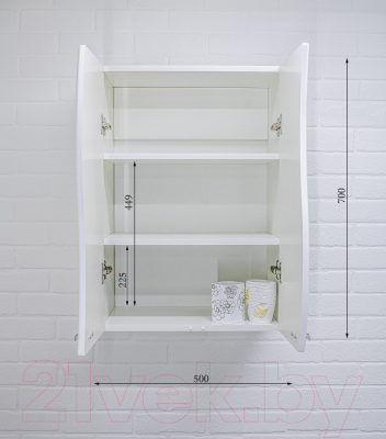 Шкаф для ванной Айсберг Волна 02-50