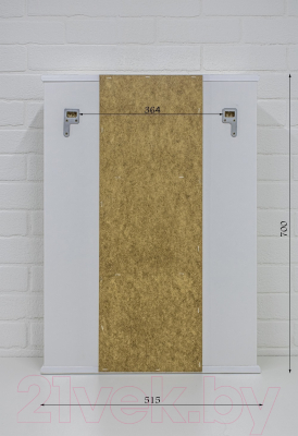 Шкаф с зеркалом для ванной Айсберг Волна 1-50