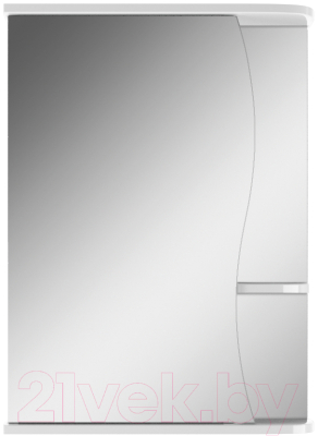 Шкаф с зеркалом для ванной Айсберг Волна 1-50
