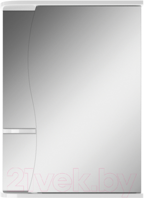 Шкаф с зеркалом для ванной Айсберг Волна 1-50 (правый)