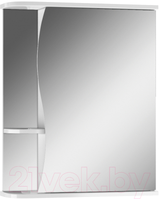 Шкаф с зеркалом для ванной Айсберг Волна 1-55 - фото