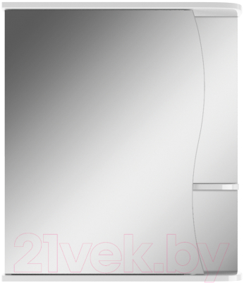 Шкаф с зеркалом для ванной Айсберг Волна 1-60 (левый)