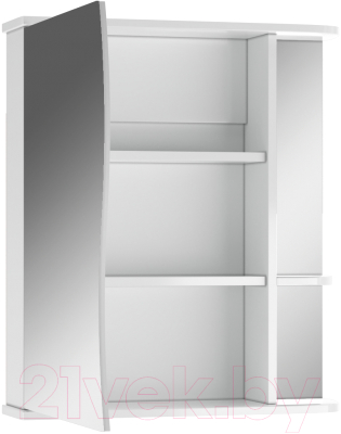 Шкаф с зеркалом для ванной Айсберг Волна 1-60 (левый)