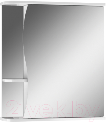 Шкаф с зеркалом для ванной Айсберг Волна 1-60 - фото