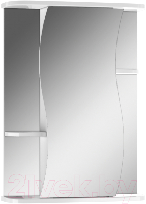 Шкаф с зеркалом для ванной Айсберг Волна 2-50 - фото