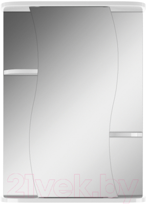 Шкаф с зеркалом для ванной Айсберг Волна 2-50