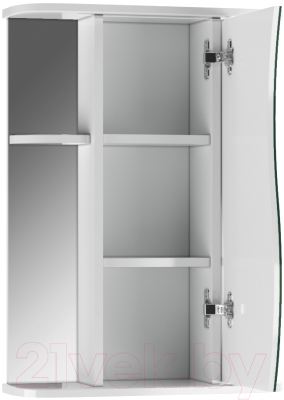 Шкаф с зеркалом для ванной Айсберг Волна 2-50