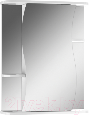 Шкаф с зеркалом для ванной Айсберг Волна 2-55