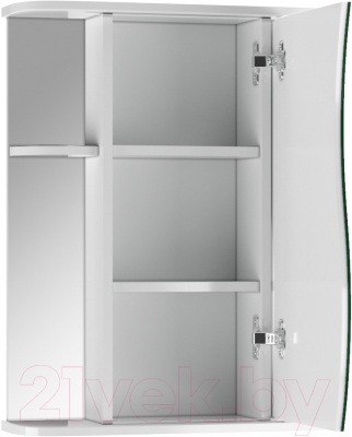 Шкаф с зеркалом для ванной Айсберг Волна 2-55