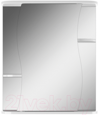 Шкаф с зеркалом для ванной Айсберг Волна 2-60 (левый)
