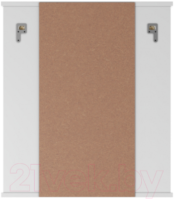 Шкаф с зеркалом для ванной Айсберг Волна 2-60 (левый)