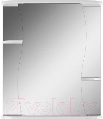 Шкаф с зеркалом для ванной Айсберг Волна 2-60
