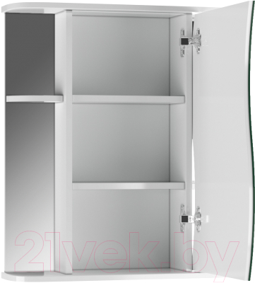 Шкаф с зеркалом для ванной Айсберг Волна 2-60