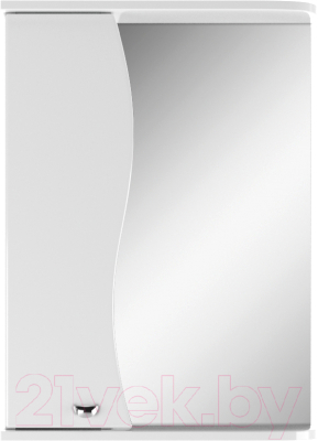 Шкаф с зеркалом для ванной Айсберг Волна 50 (левый) - фото