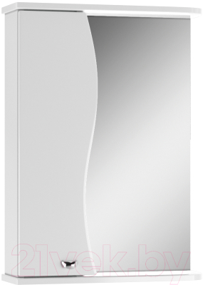 Шкаф с зеркалом для ванной Айсберг Волна 50 (левый)