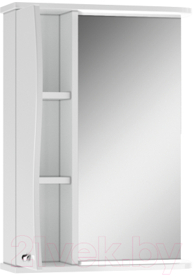 Шкаф с зеркалом для ванной Айсберг Волна 50 (левый)