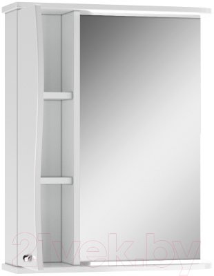 Шкаф с зеркалом для ванной Айсберг Волна 55