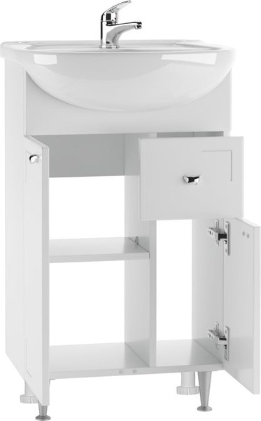 Тумба под умывальник Айсберг 50 Классик с верхним ящиком В1