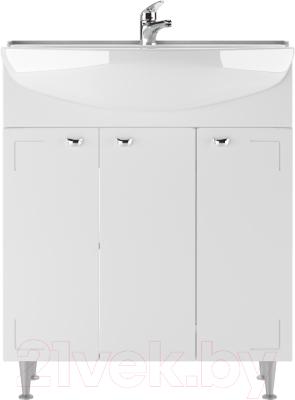 Тумба под умывальник Айсберг Амур 70 Классик без ящика
