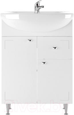 Тумба под умывальник Айсберг Уют 60 Классик с верхним ящиком В1 - фото