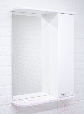 Шкаф с зеркалом для ванной Айсберг Классик 50