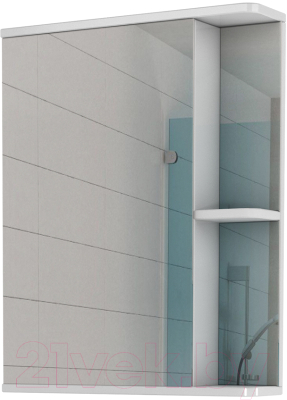 Шкаф с зеркалом для ванной Айсберг Норма 1-50