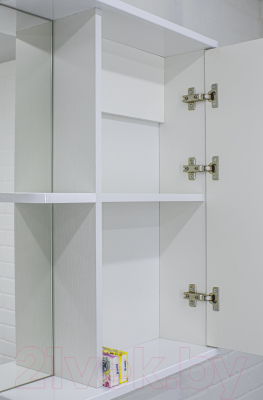 Шкаф с зеркалом для ванной Айсберг Норма 1-55