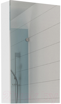 Шкаф с зеркалом для ванной Айсберг Норма 40 1 дверь