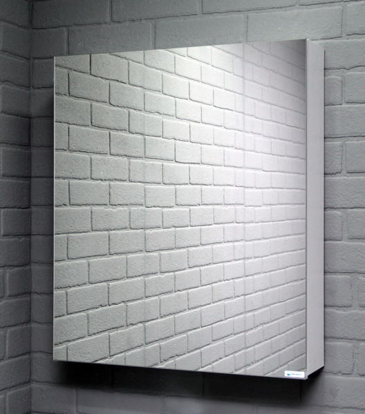 Шкаф с зеркалом для ванной Айсберг Норма 60 1 дверь - фото