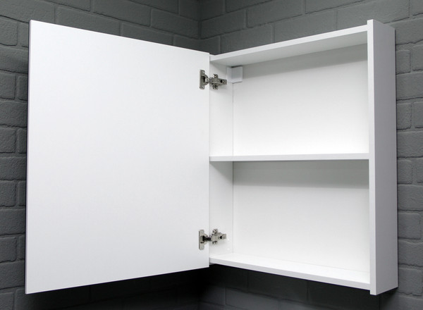 Шкаф с зеркалом для ванной Айсберг Норма 60 1 дверь