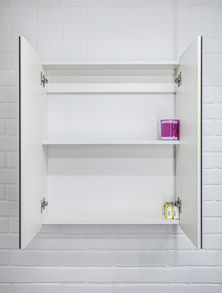 Шкаф с зеркалом для ванной Айсберг Норма 60 2 двери