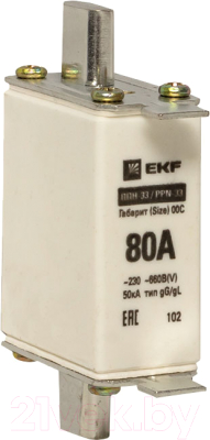 Предохранитель плавкий EKF PROxima Fus-33/100/80 - фото