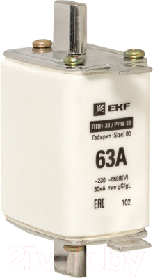 Предохранитель плавкий EKF PROxima Fus-33/160/63 - фото