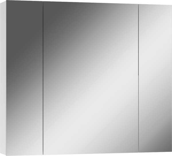 Шкаф с зеркалом для ванной Айсберг Норма 80 3 двери - фото