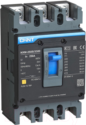 Выключатель автоматический Chint 3P 250А 50кА NXM-250H / 844333 - фото
