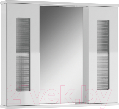 Шкаф с зеркалом для ванной Айсберг Кристалл 80 - фото