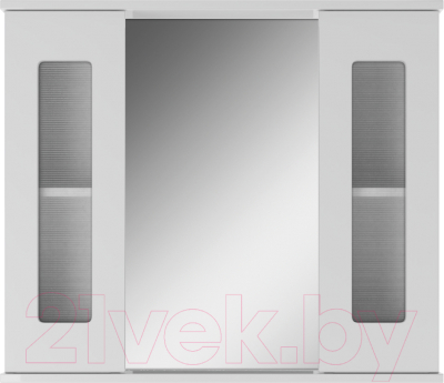 Шкаф с зеркалом для ванной Айсберг Кристалл 80