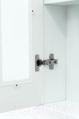 Шкаф с зеркалом для ванной Айсберг Кристалл 80