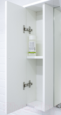 Шкаф с зеркалом для ванной Айсберг Лилия 60 (левый)