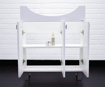 Тумба под умывальник Айсберг Элеганс 75 Мега без ящика