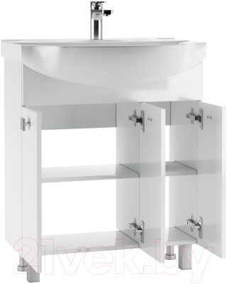 Тумба под умывальник Айсберг Элеганс 75 Мега без ящика