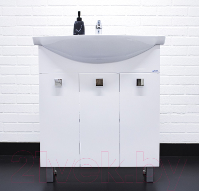 Тумба под умывальник Айсберг Элеганс 75 Мега без ящика