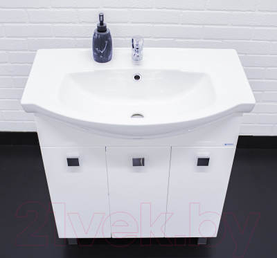 Тумба под умывальник Айсберг Элеганс 75 Мега без ящика