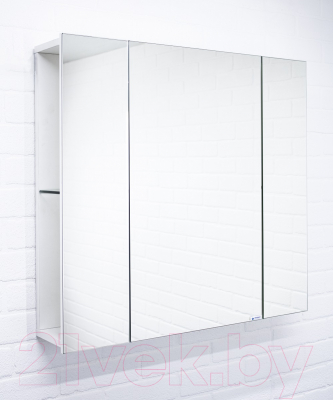 Шкаф с зеркалом для ванной Айсберг Мега 75