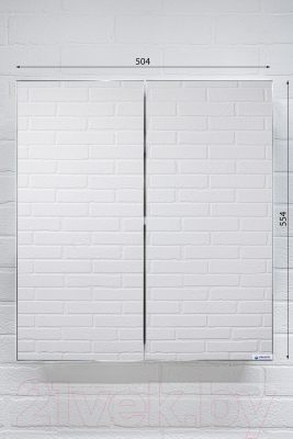 Шкаф с зеркалом для ванной Айсберг Мечта 50