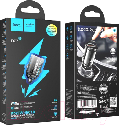 Адаптер питания автомобильный Hoco DZ7