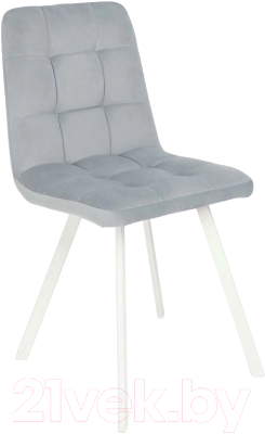 Стул Listvig Фин (светло-серый Camaro 09/белый) - фото